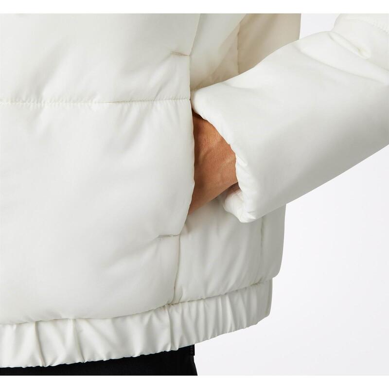 Chaqueta Converse Synthetic Short Puffer, Blanco, Mujer