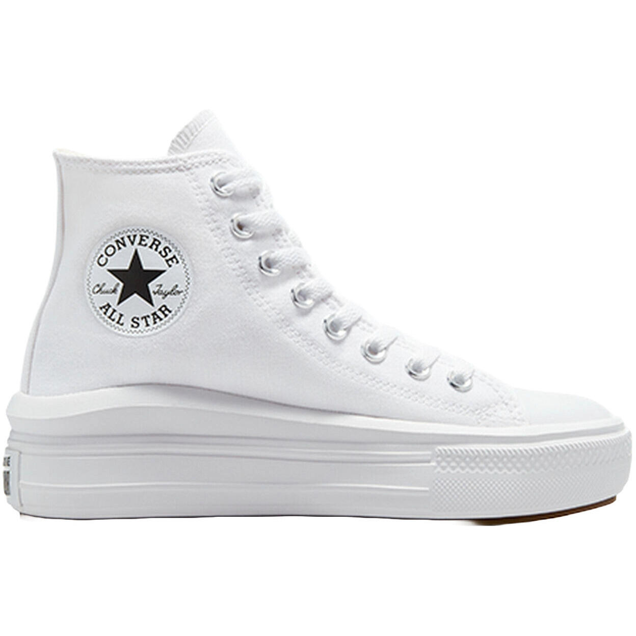 Converse - Baskets Converse Chuck Taylor All Star Move Hi, Blanc, Unisexe - Baskets - Blanc|noir - 40 - Decathlon