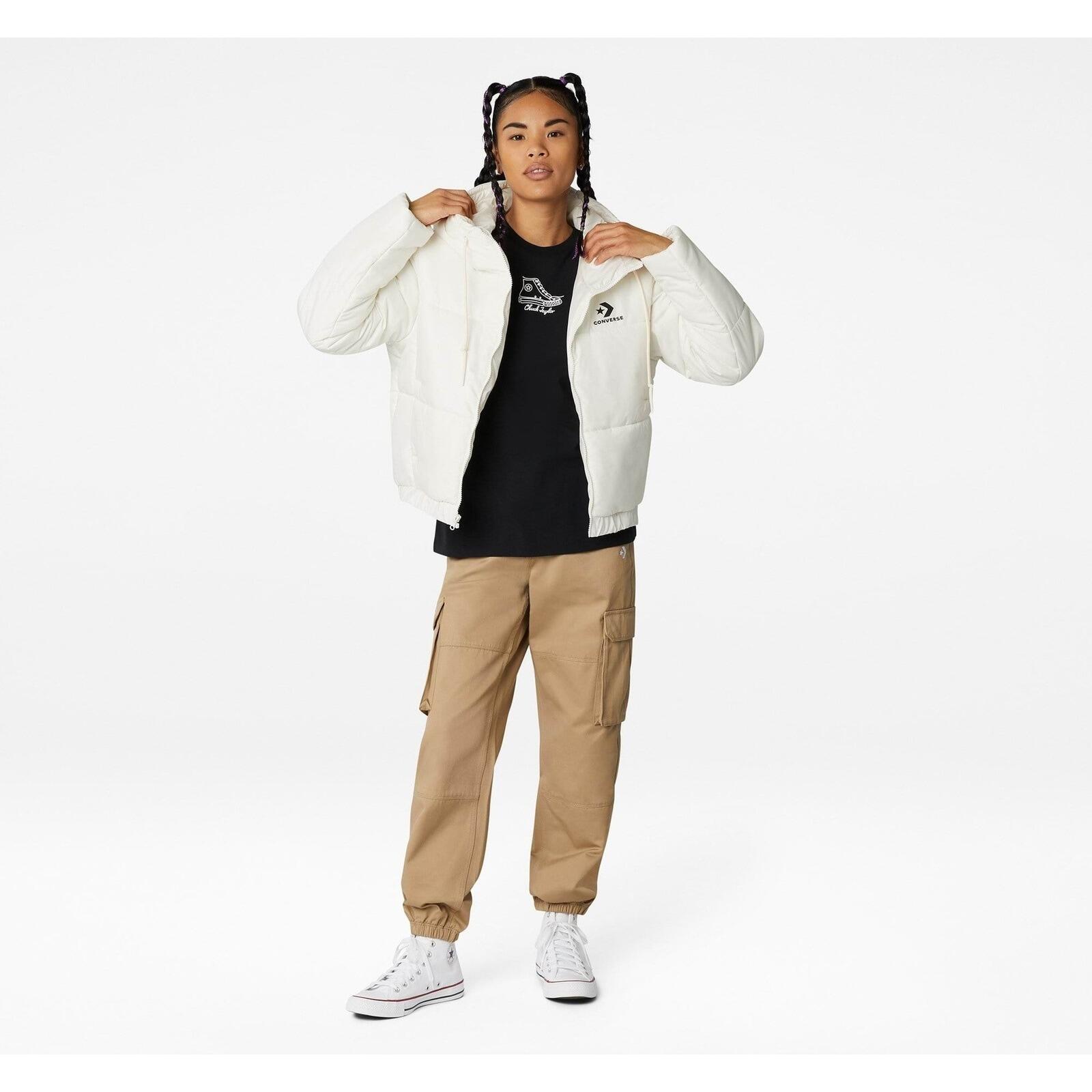 Giacca Converse Synthetic Short Puffer, Bianca, Donne 4/5