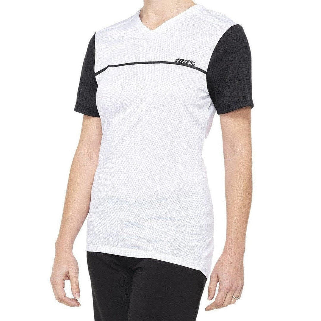 100 Percent RIDECAMP Womens Jersey White/Black