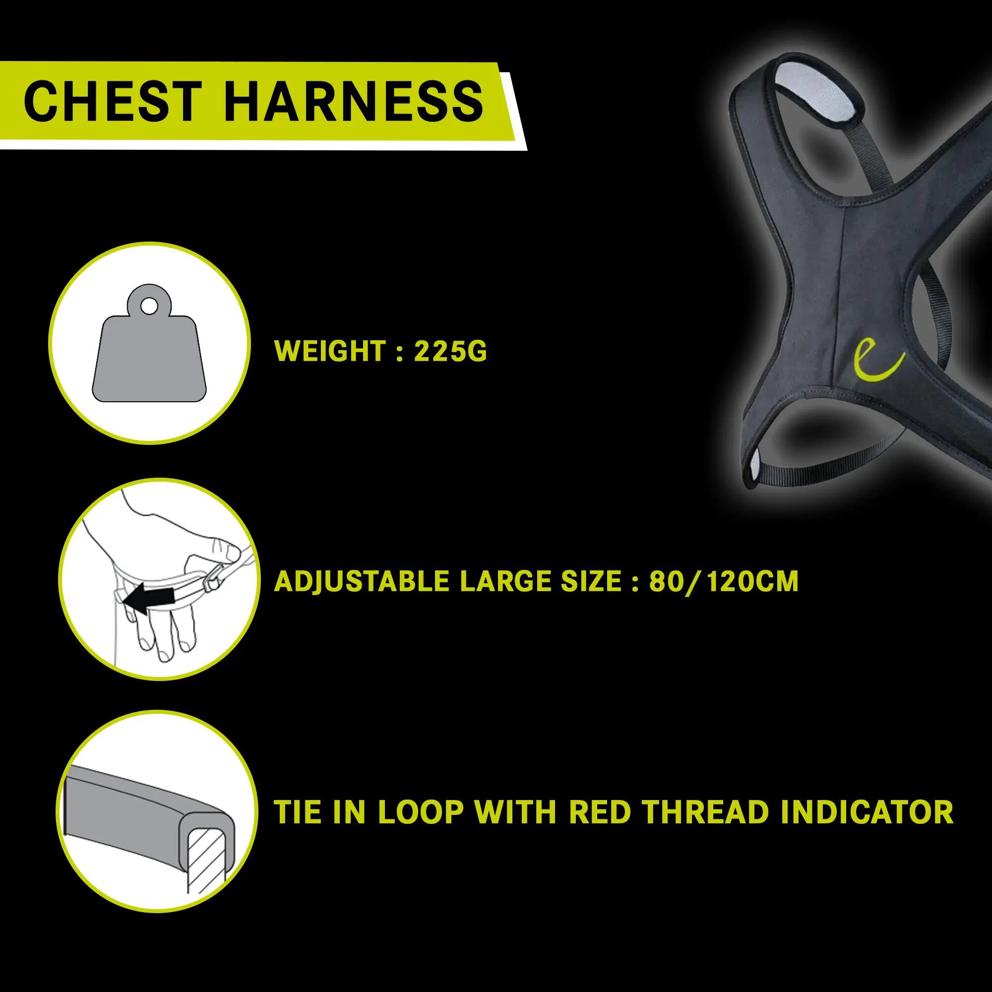 Breathable Mesh Large Chest Climbing Harness (UIAA) -  2