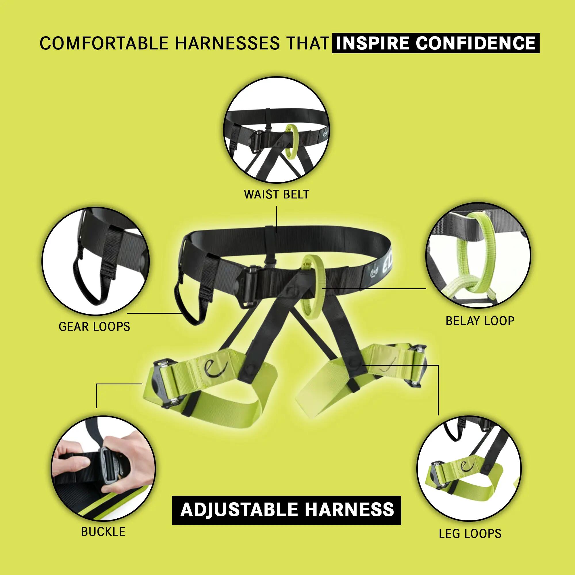 Joker II Non Padding Sit Harness With Adjustable Loops & Center Fit Construction - Small -  3