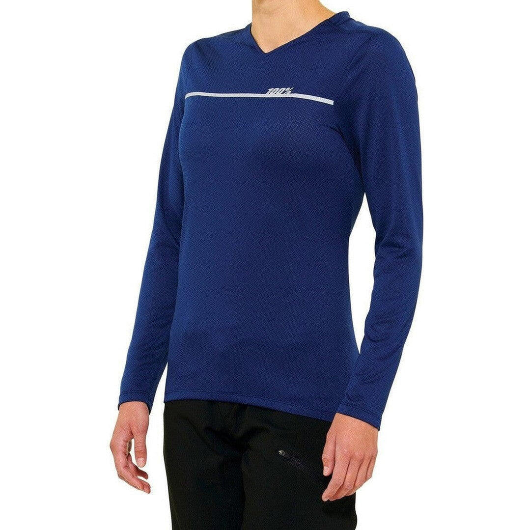 100 Percent RIDECAMP Women LS Jersey Navy