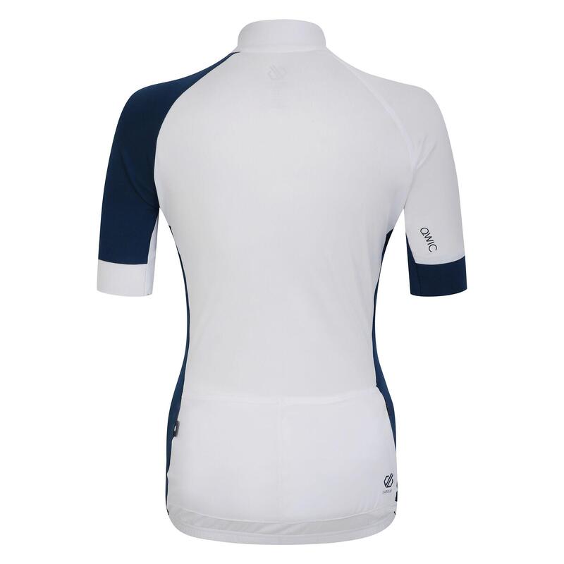 Jersey Compassion III de Jersey Ciclismo para Mujer Blanco, Vaquero Luz de Luna