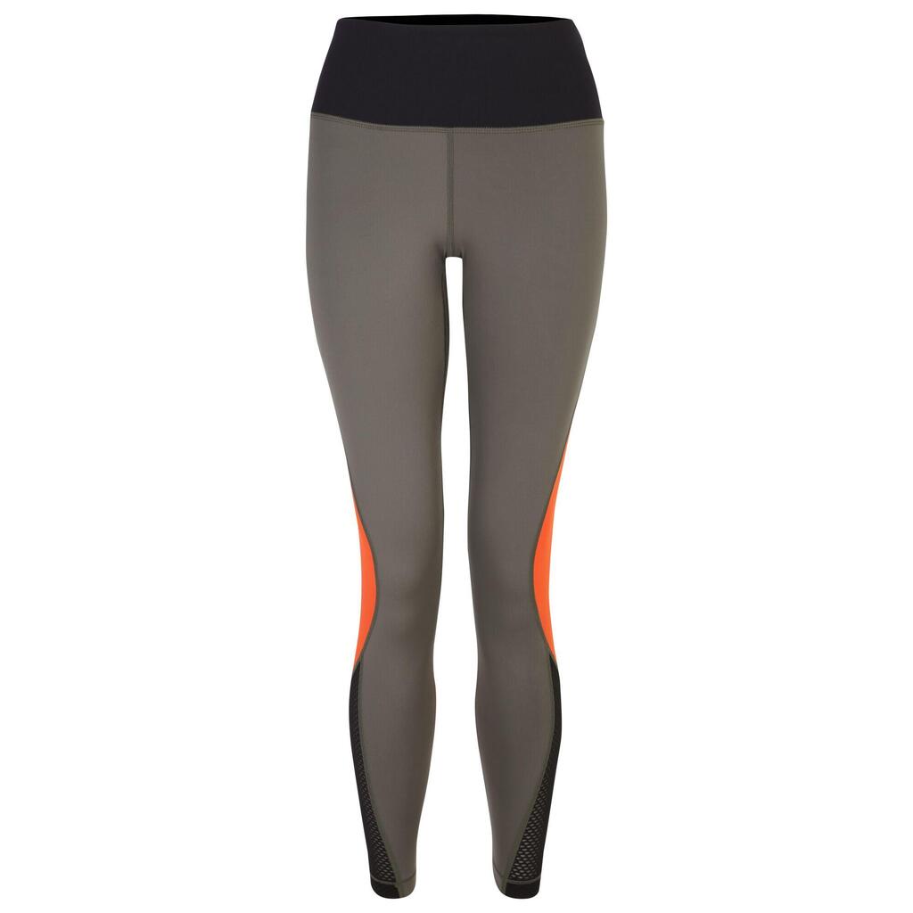 Womens/Ladies Move Fitness Leggings (Lichen Green/Orange)