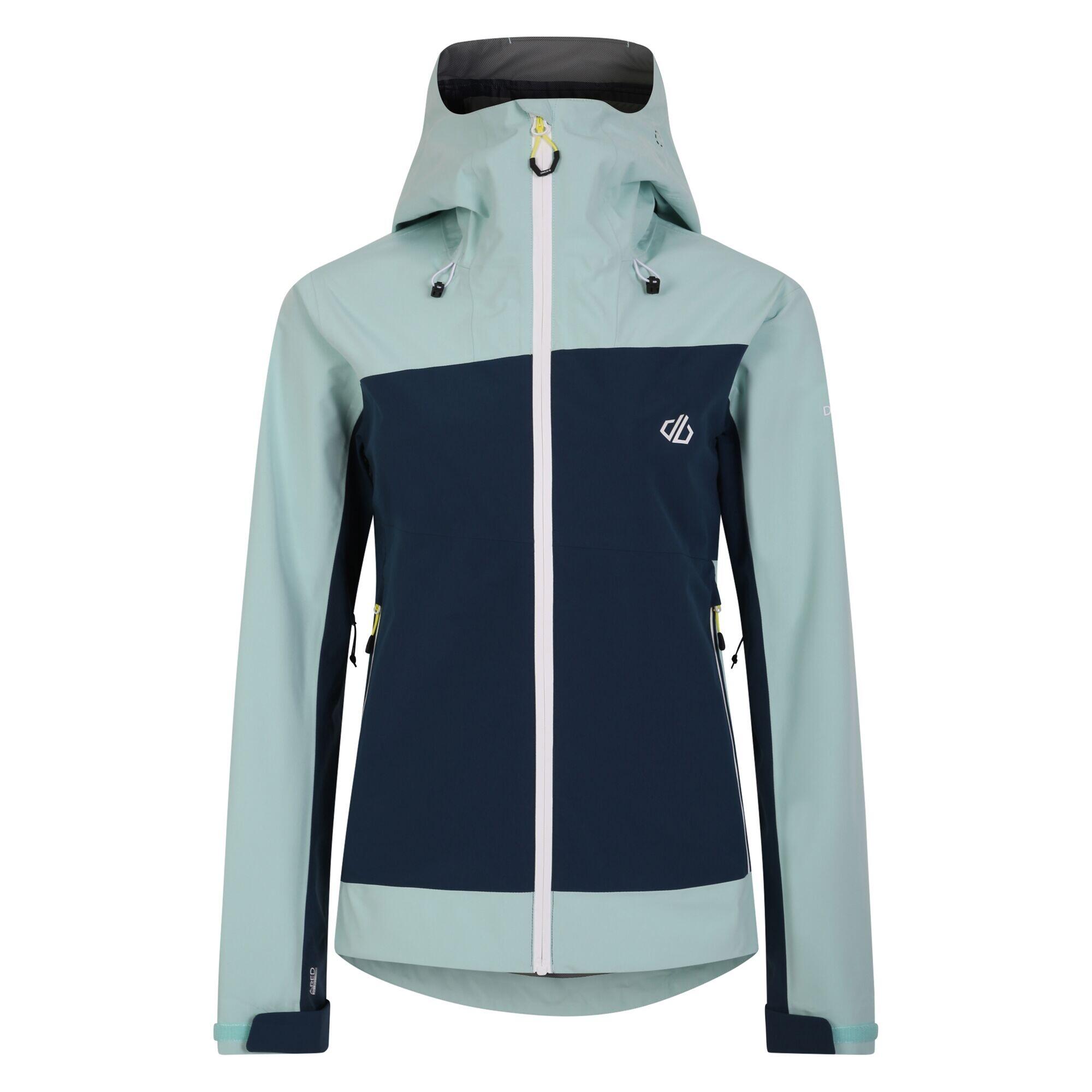 DARE 2B Dames Traversing II Waterdichte Jas (Maanlicht Denim/Mintgroen)