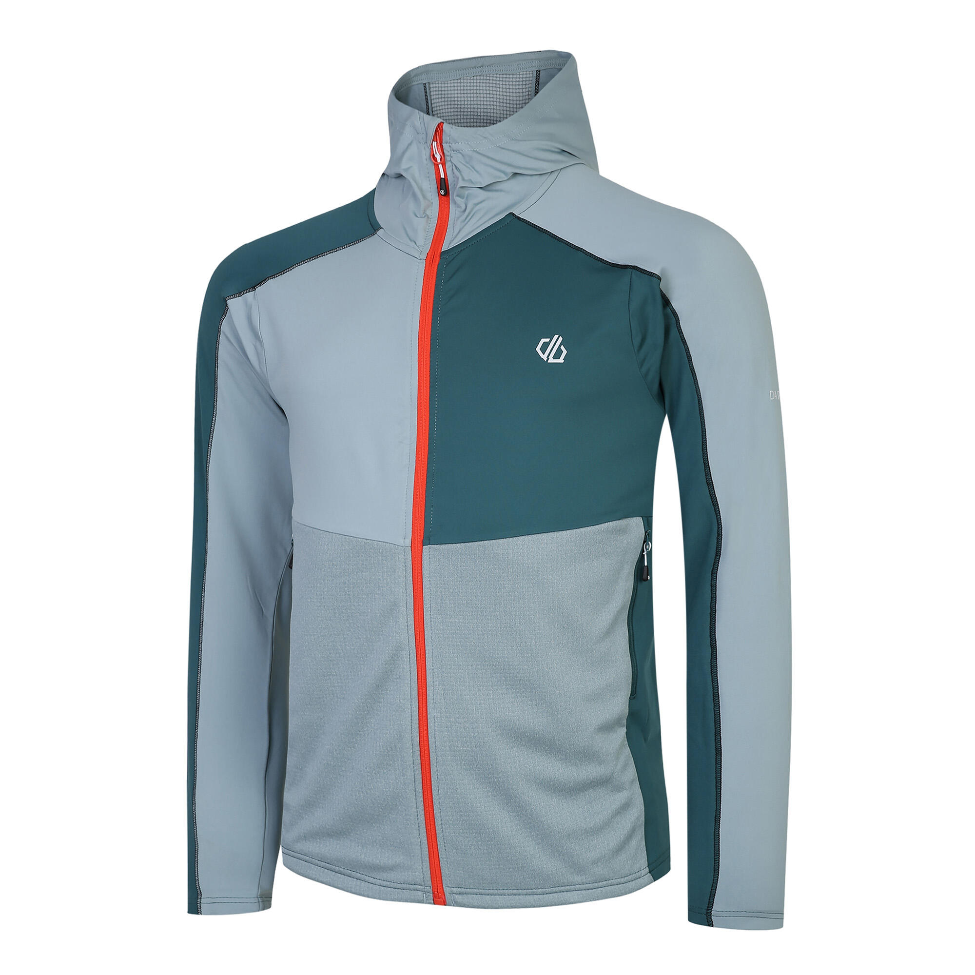 Mens Assimilate Core Stretch Hooded Midlayer (Mediterranean Green/Slate) 3/5