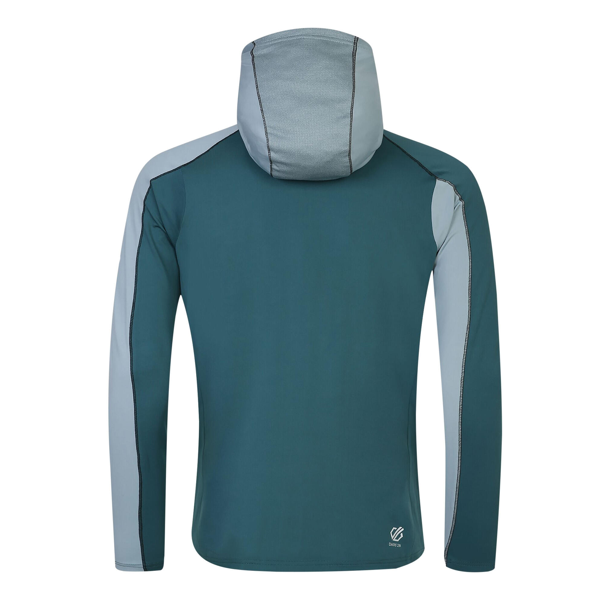 Mens Assimilate Core Stretch Hooded Midlayer (Mediterranean Green/Slate) 2/5