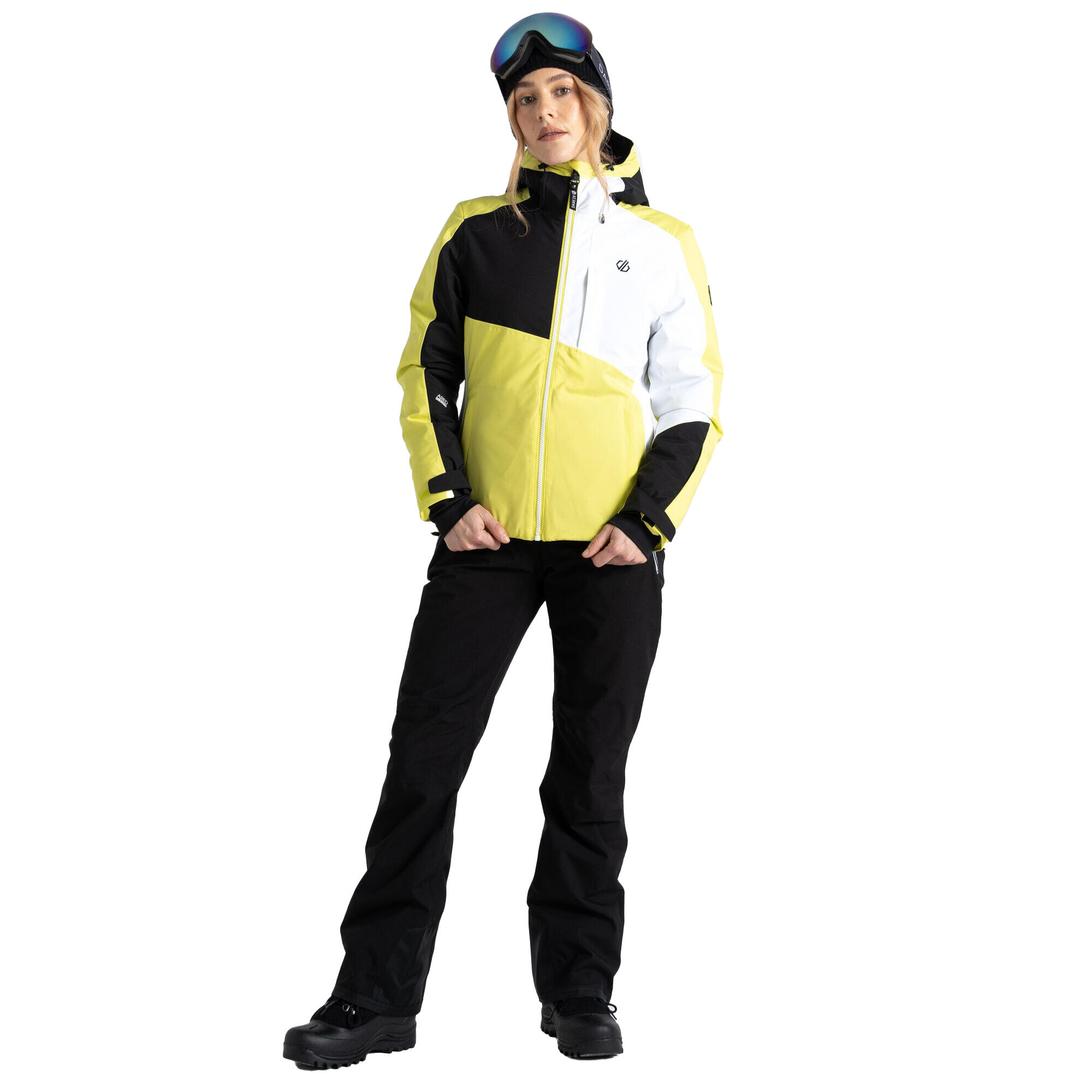 Womens/Ladies Chute Ski Jacket (Yellow Plum/Black) 4/5