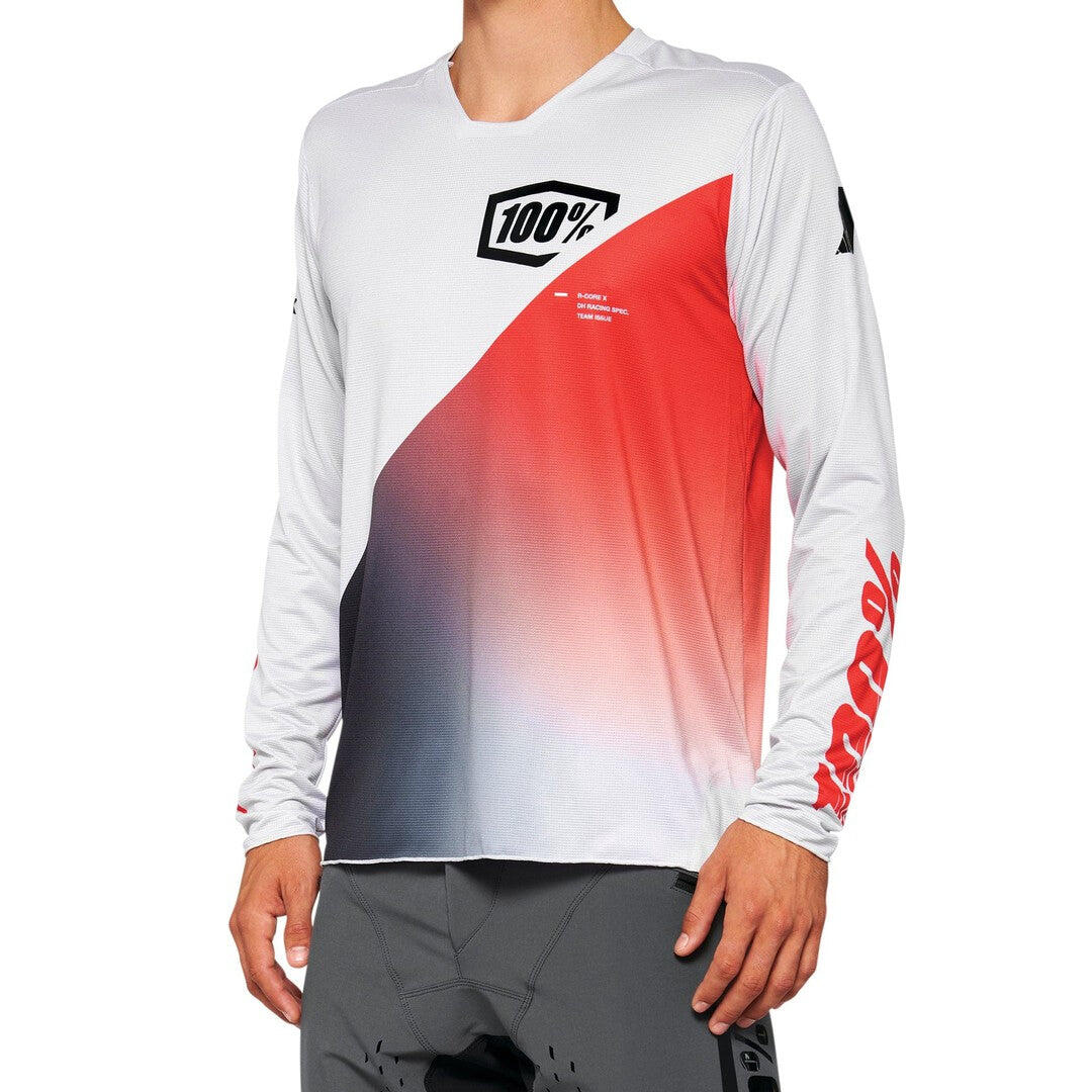 100 Percent R-CORE X Jersey Grey/Racer Red