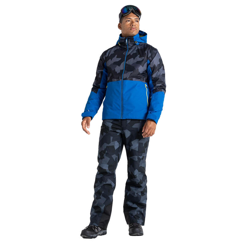 Heren Precision Geometric Ski Jacket (Zwart/Olympisch Blauw)