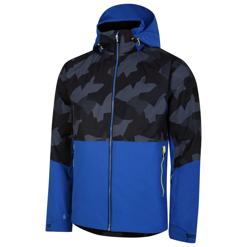 Heren Precision Geometric Ski Jacket (Zwart/Olympisch Blauw)