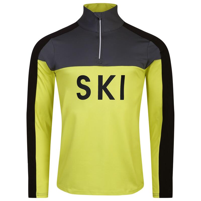 Haut thermique SKI Homme (Jaune néon / Gris foncé)