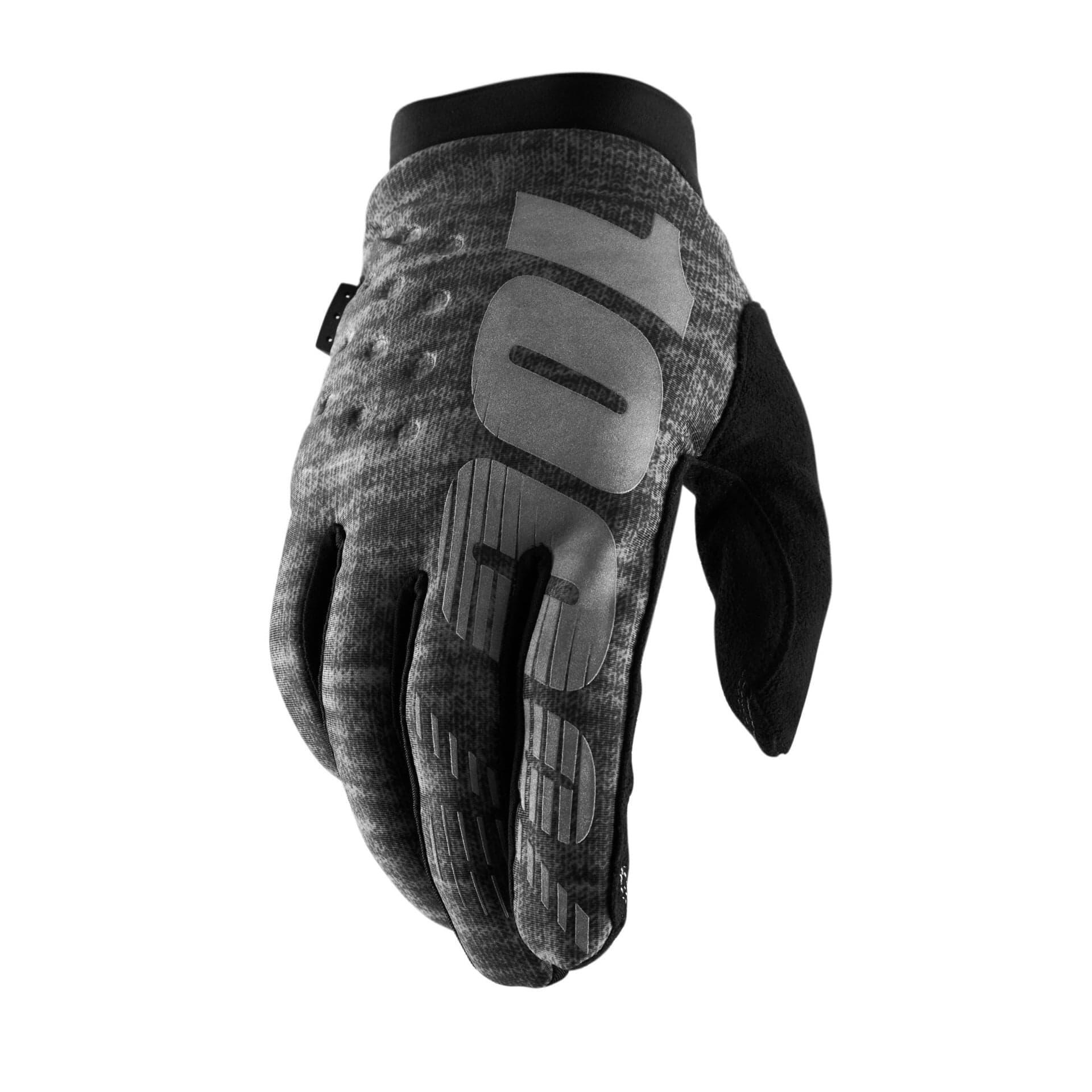 100 Percent BRISKER Gloves Heather Grey