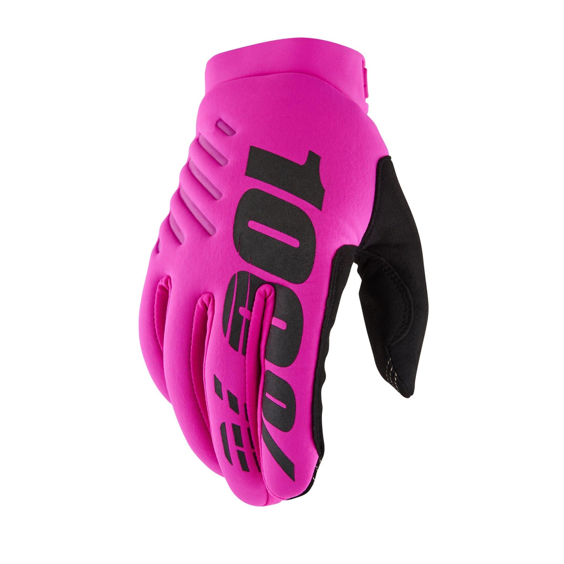 100 Percent BRISKER Gloves Neon Pink