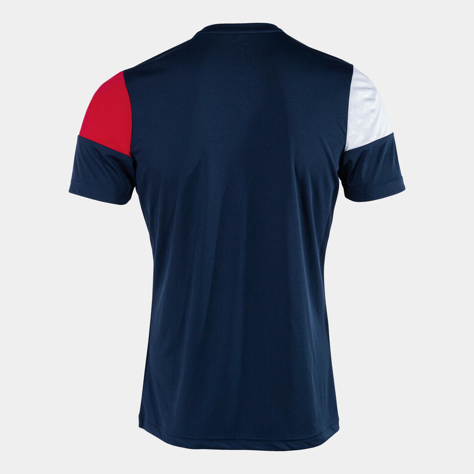 Joma Koszulka Sportowa Crew 4XS – Navy/Czerwony/Biały, 100% poliester