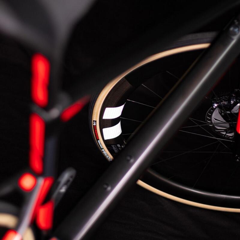 Autocollant roue vélo réfléchissants jantes Riesel Design Re:Flex