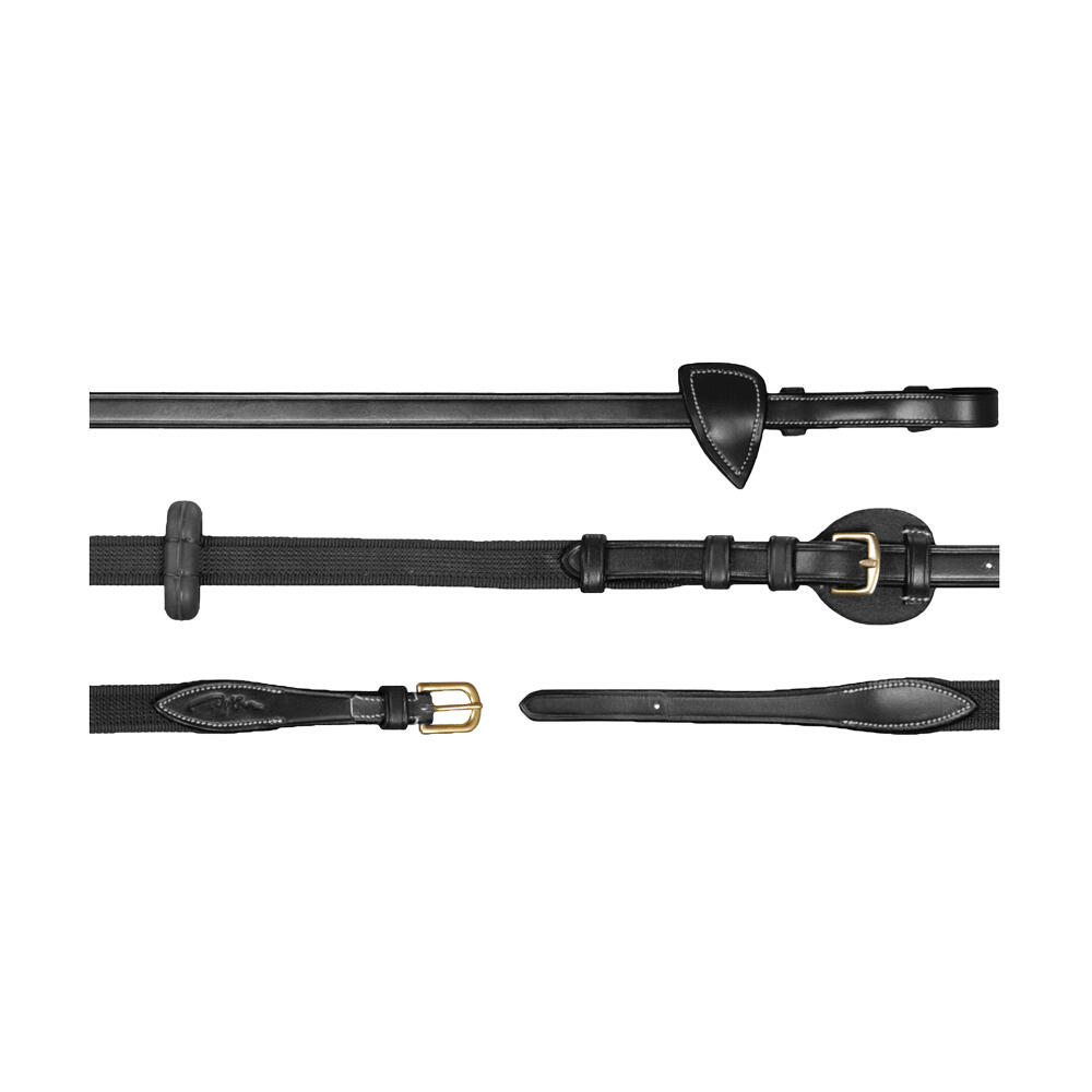 Adjustable leather horse reins Dy'on 5/8