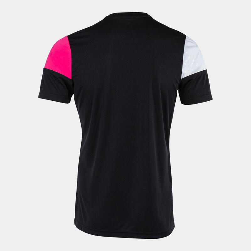 Camiseta Manga Corta Fútbol Niños Joma Crew V Negro