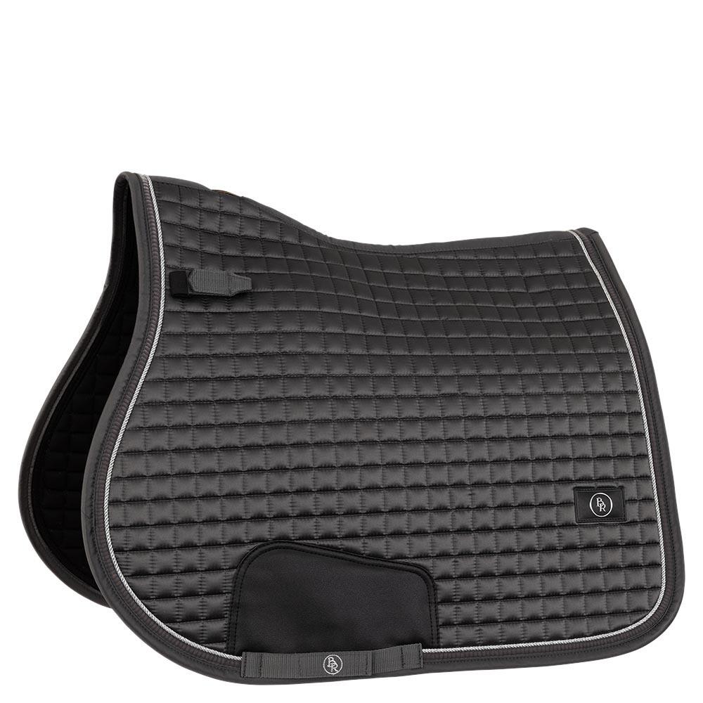 Br - Tapis De Selle Pour Cheval Satin Br Equitation Capri - Tapis De Selle - Gris|noir - Fs - Decathlon
