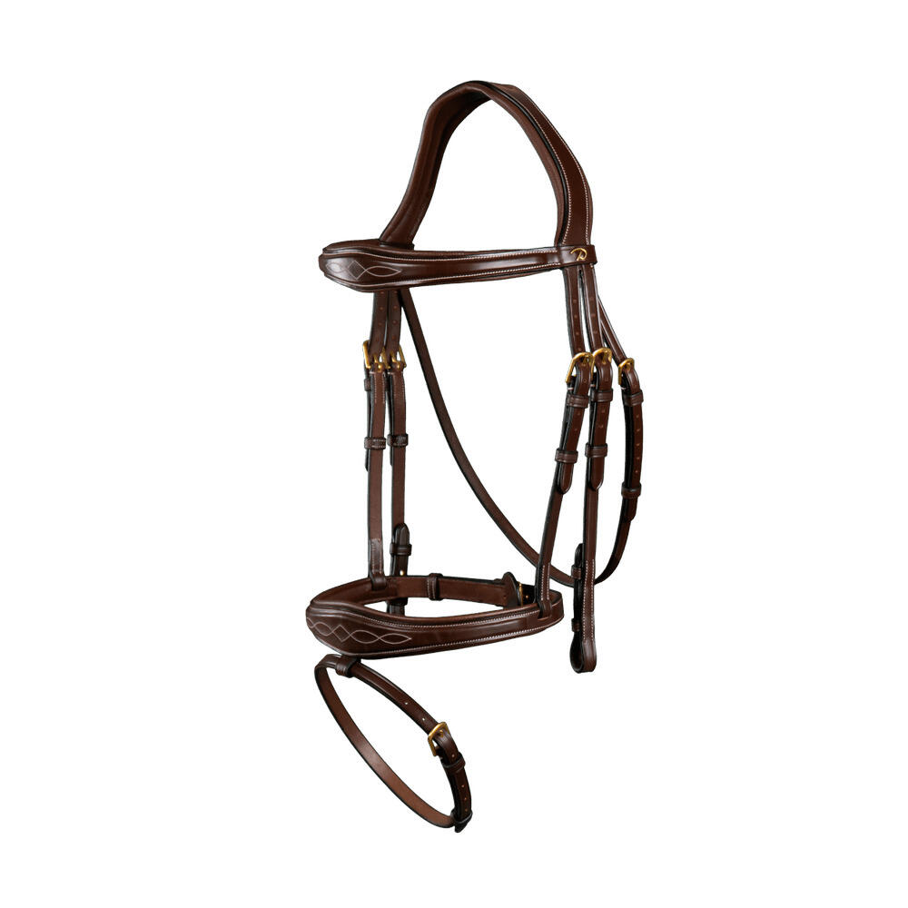 Dy'on Anatomic Flash Noseband Hoofdstel - D Collection Bruin -