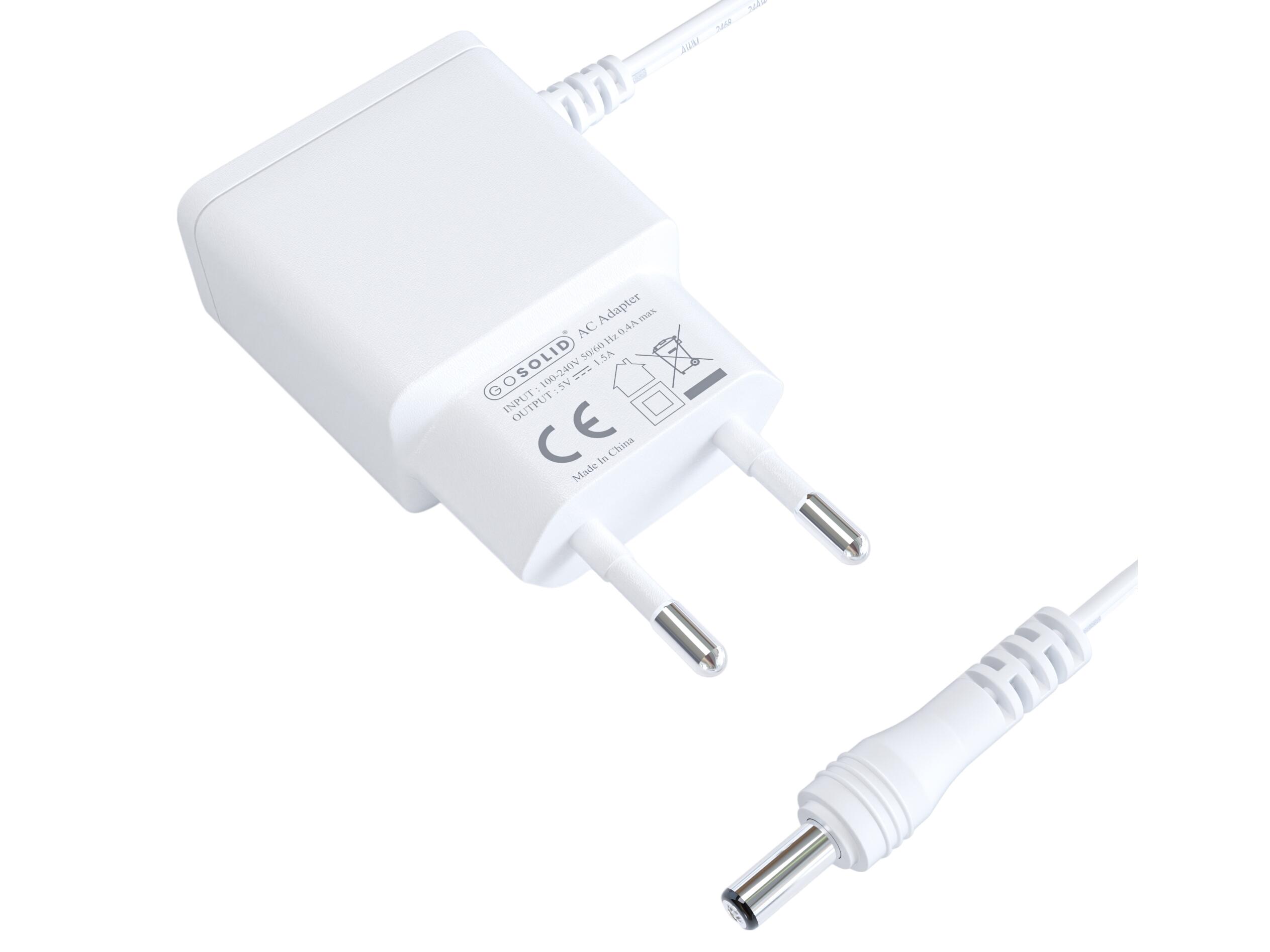 GO SOLID! oplader geschikt voor Motorola Babyfoon MBP serie Camera Unit 3/4