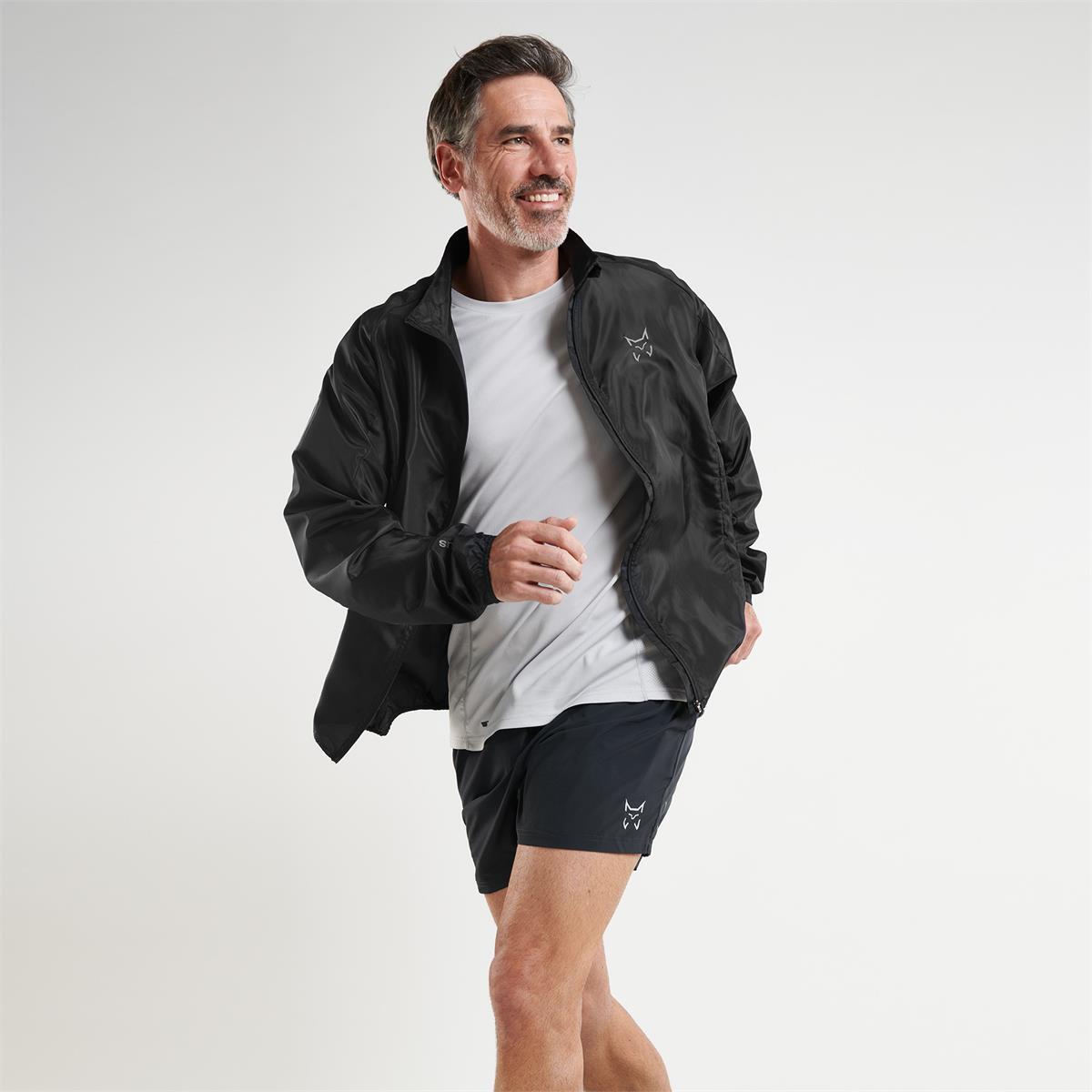 Chaqueta Senderismo en la naturaleza Adulto ALTUS ARIENZO BLACK cortavientos 5/7