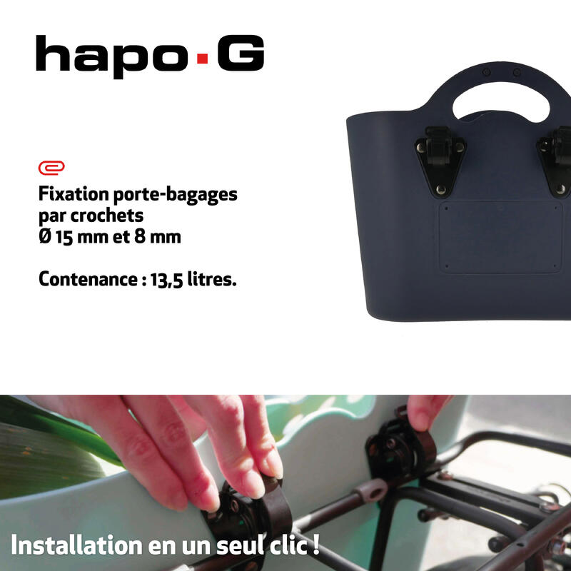 Panier Trendy One fixation porte-bagages Hapo-G