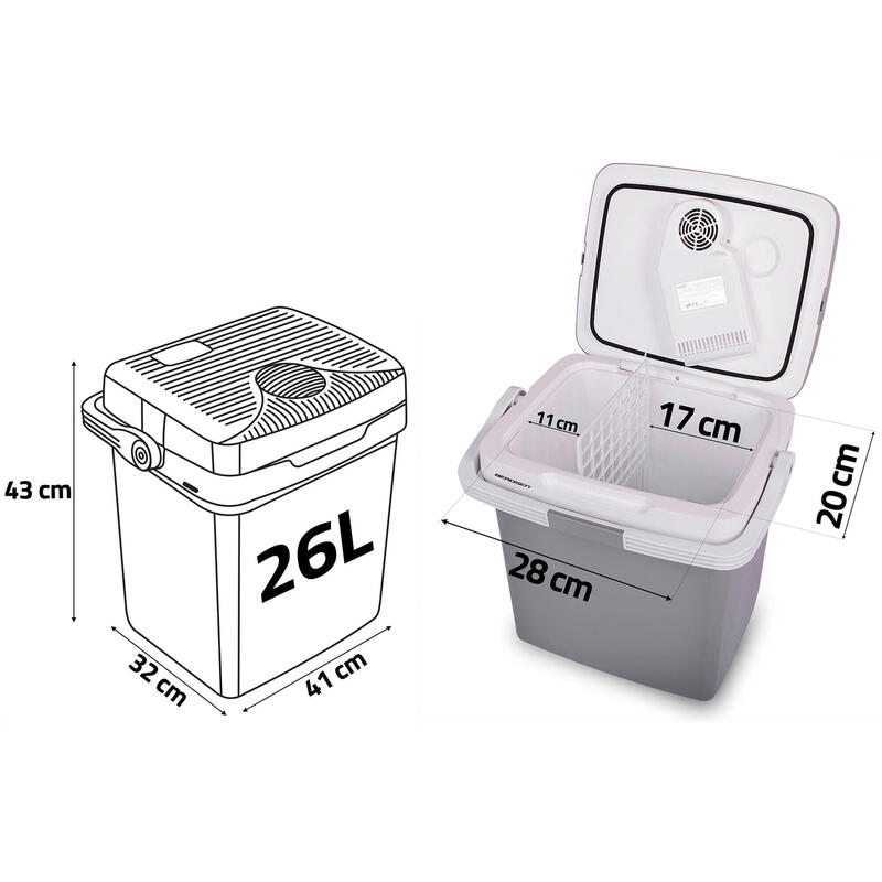 Lodówka turystyczna samochodowa Berdsen 12V/230V 26l