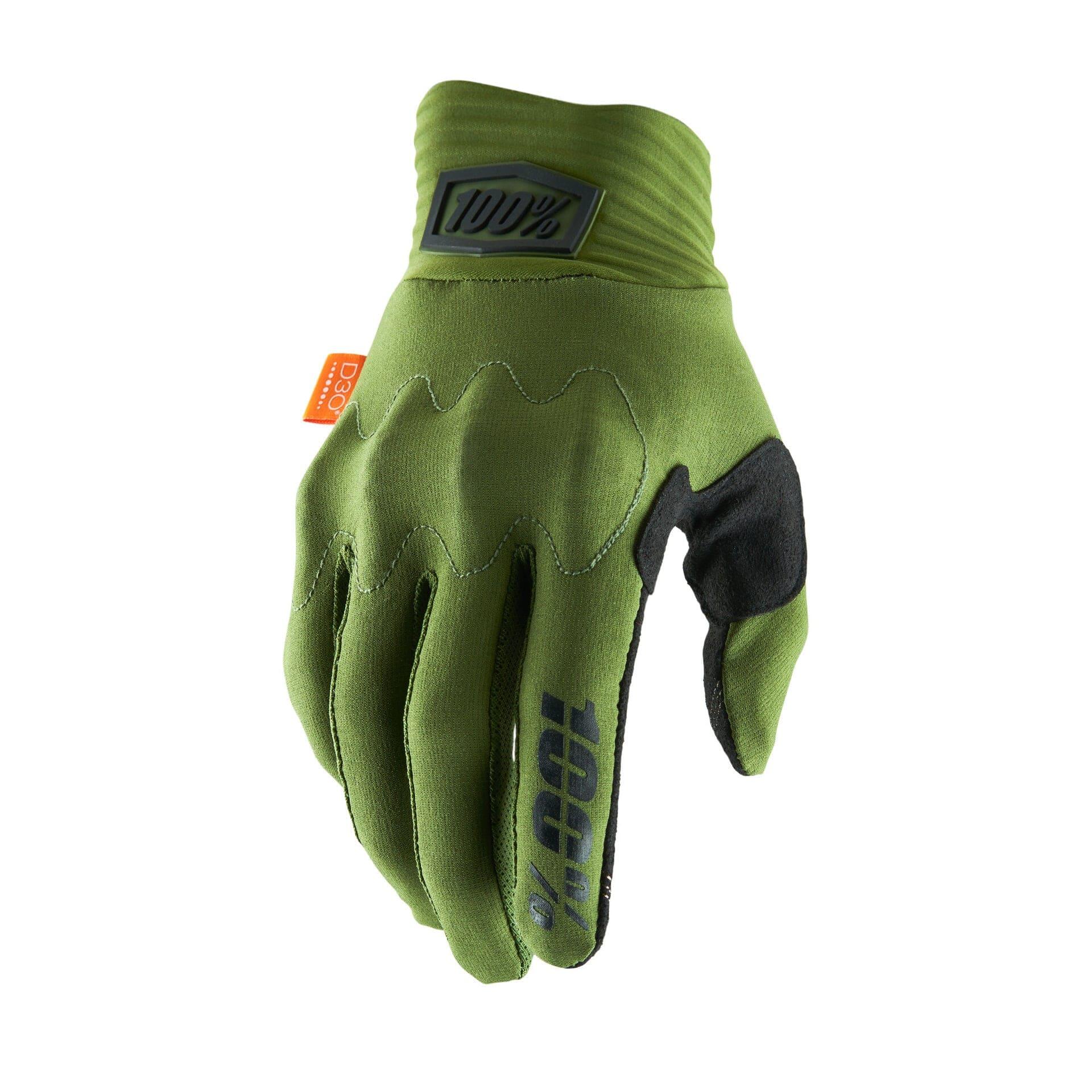 100 Percent COGNITO D30 Gloves Army Green/Black