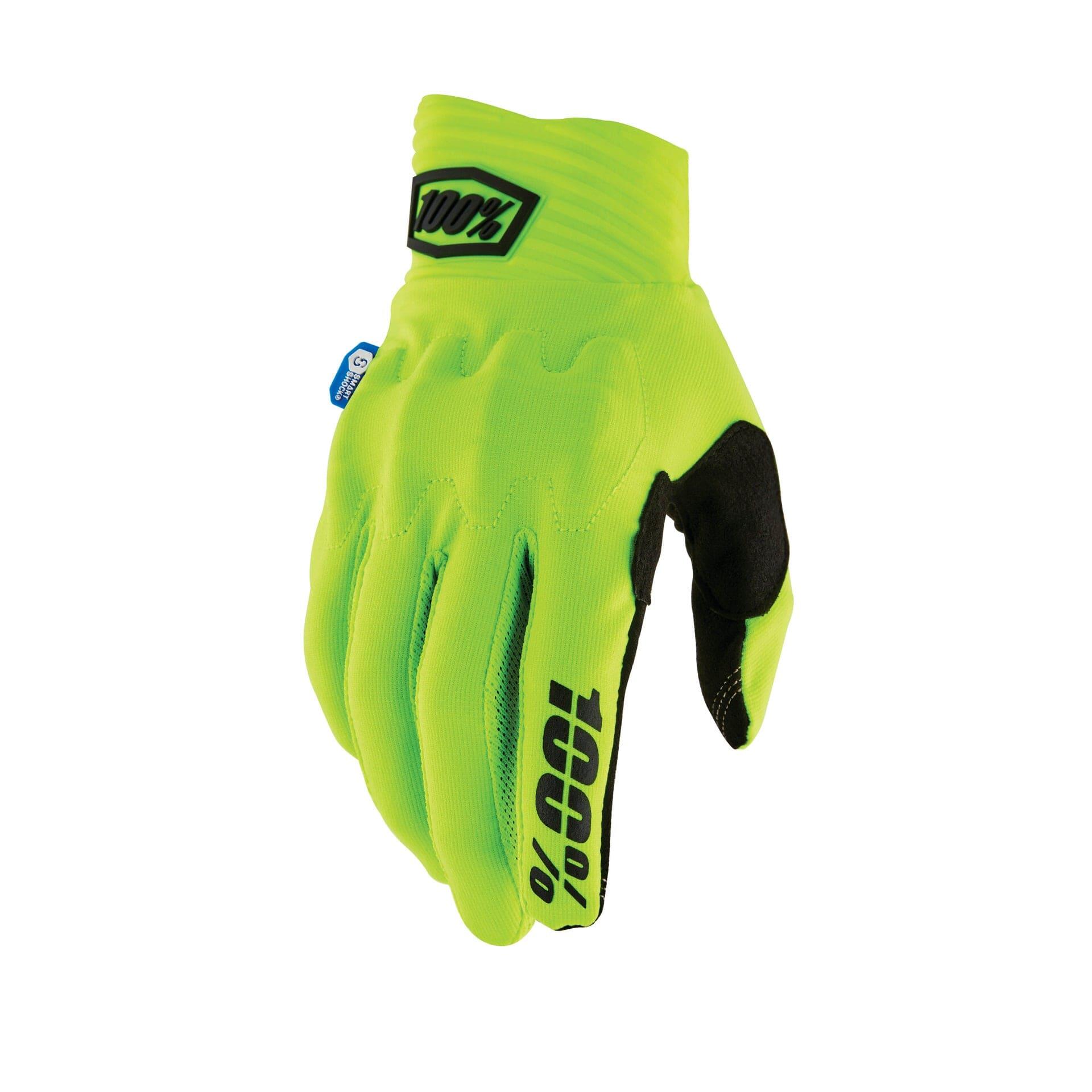 100 Percent COGNITO SMART SHOCK Gloves Fluo Yellow