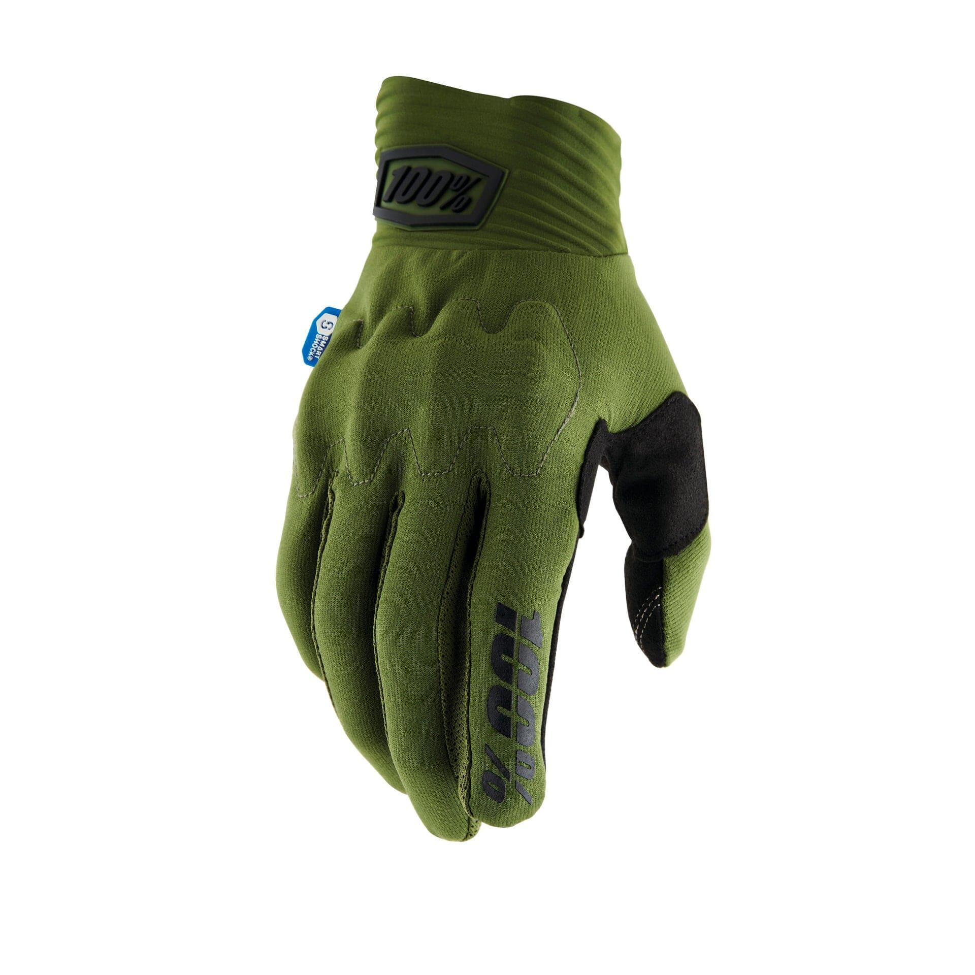 100 Percent COGNITO SMART SHOCK Gloves Army Green