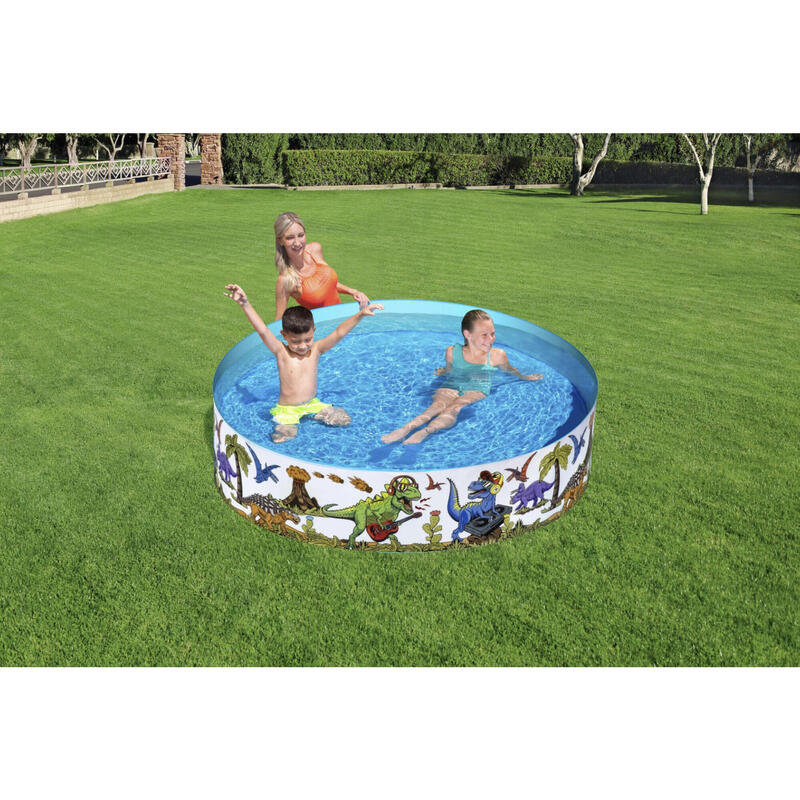 Piscina Autoportante Infantil Bestway Fill N' Fun 183x38 cm Diseño Dinosaurios R