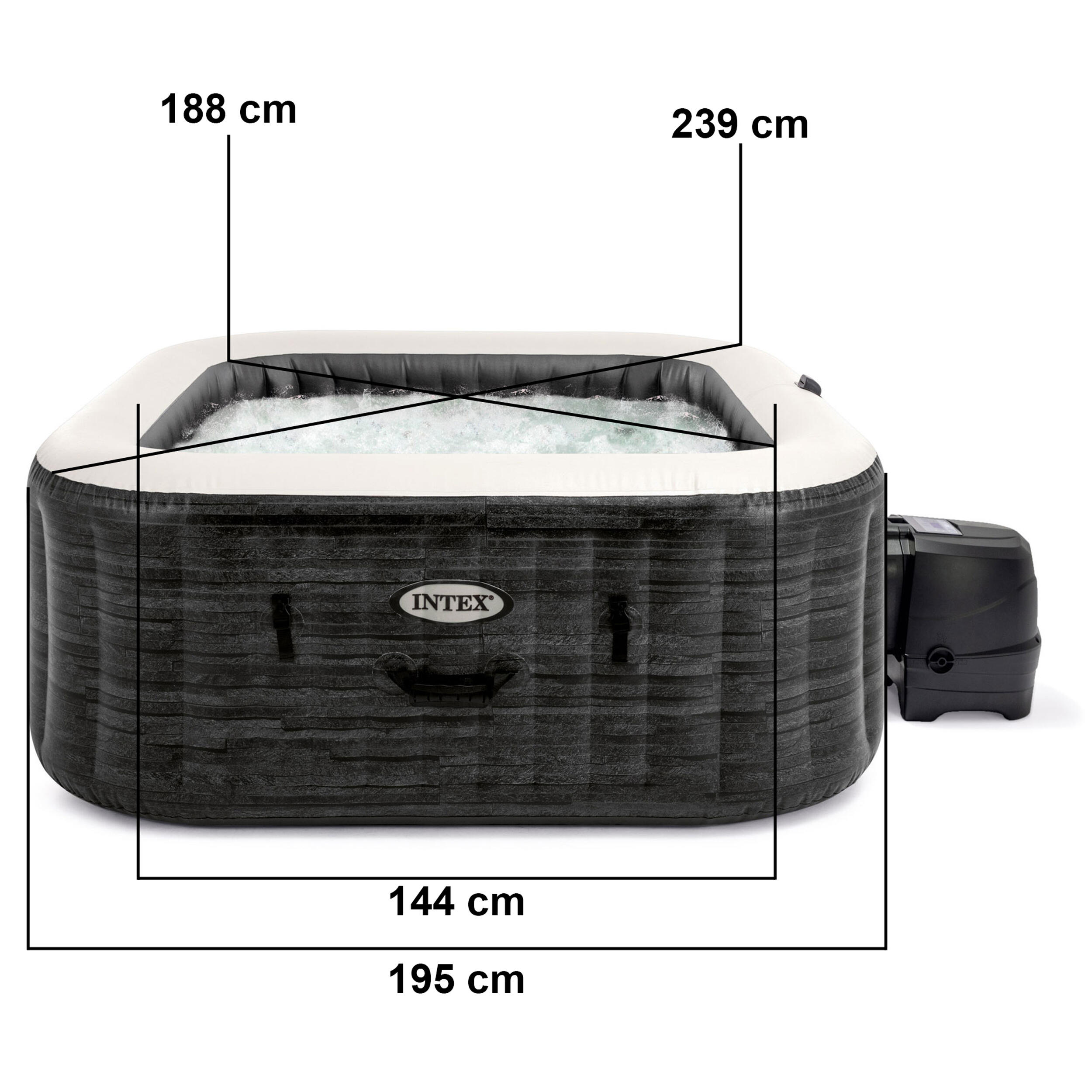 Intex PureSpa Greystone Deluxe 6 personnes - WiFi 7/7