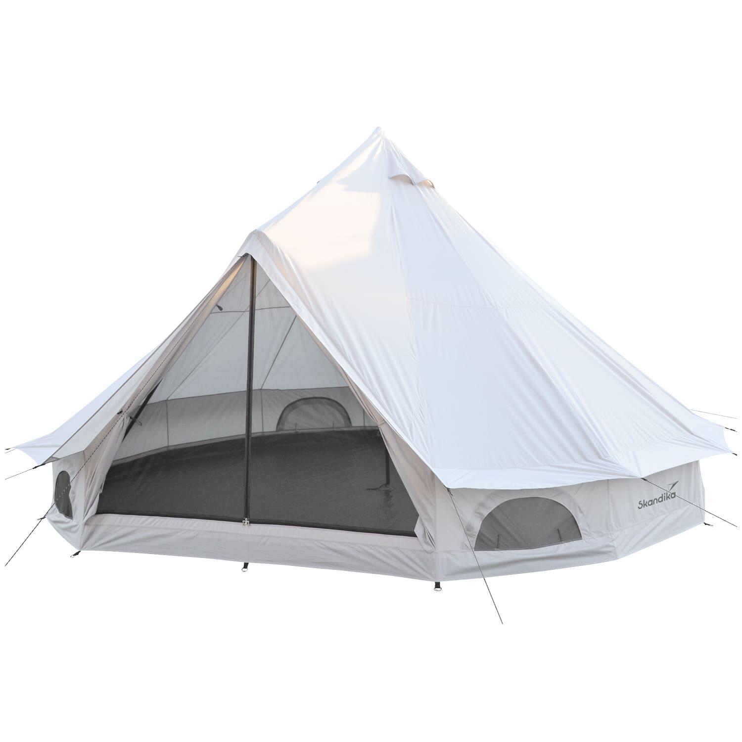Skandika - Tente De Camping - Tipi Kuopio 400 Protect - 8 Pers - Diamètre 4m - Sol Cousu - Tente - Beige - Decathlon