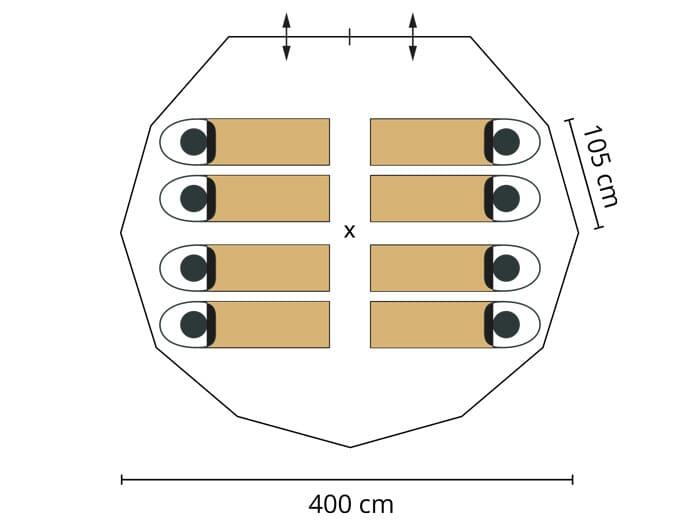 Camping Zelt - Tipi Kuopio 400 Protect - recyceltes Oxford-Zeltmaterial 7/7