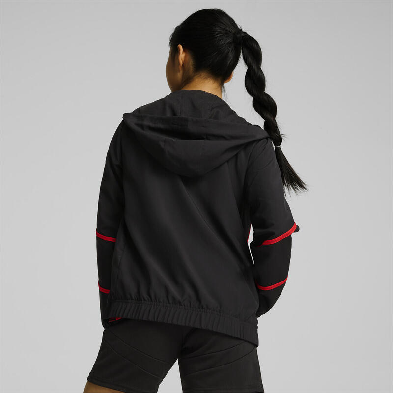 AC Mailand Gewebte Aufwärmjacke Jugendliche PUMA Black For All Time Red