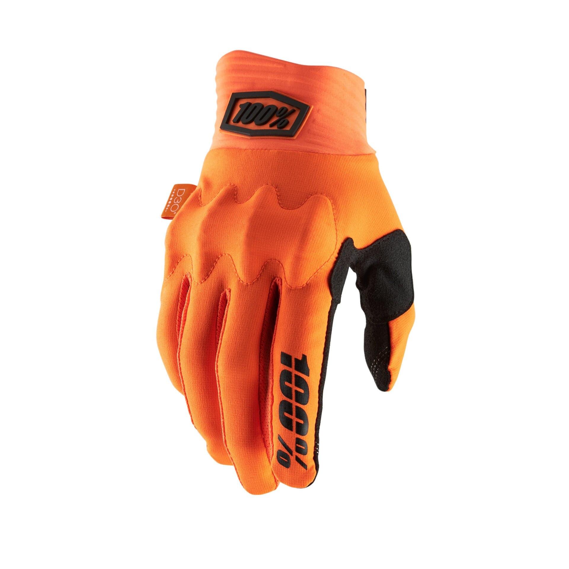 100 Percent COGNITO D30 Gloves Fluo Orange/Black