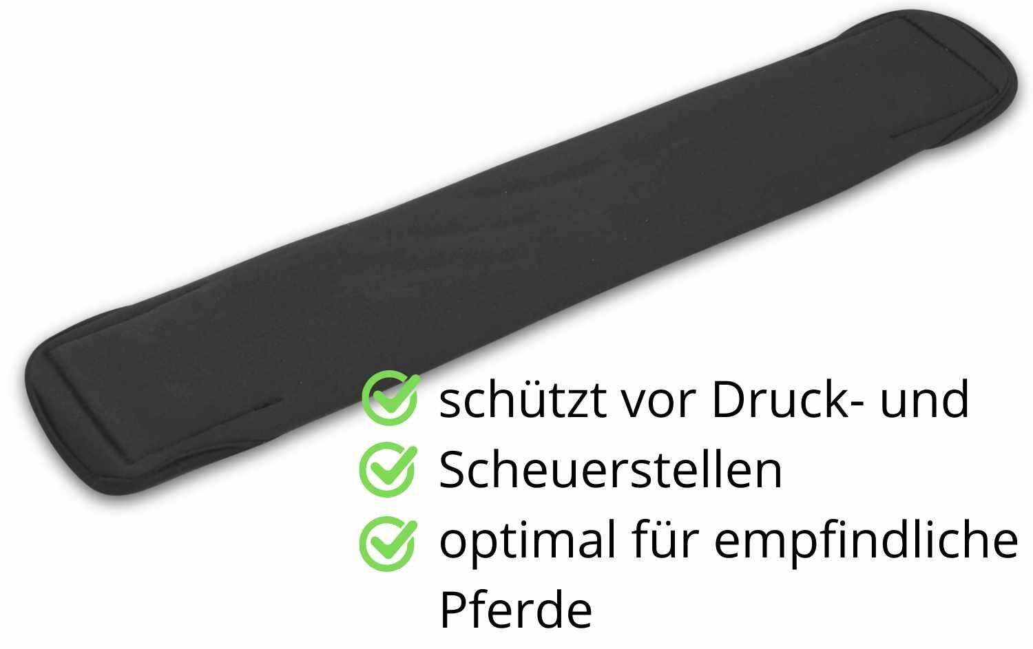 AMKA Sattelgurt Neopren Kurzgurt Dressurgurt schwarz 4/4