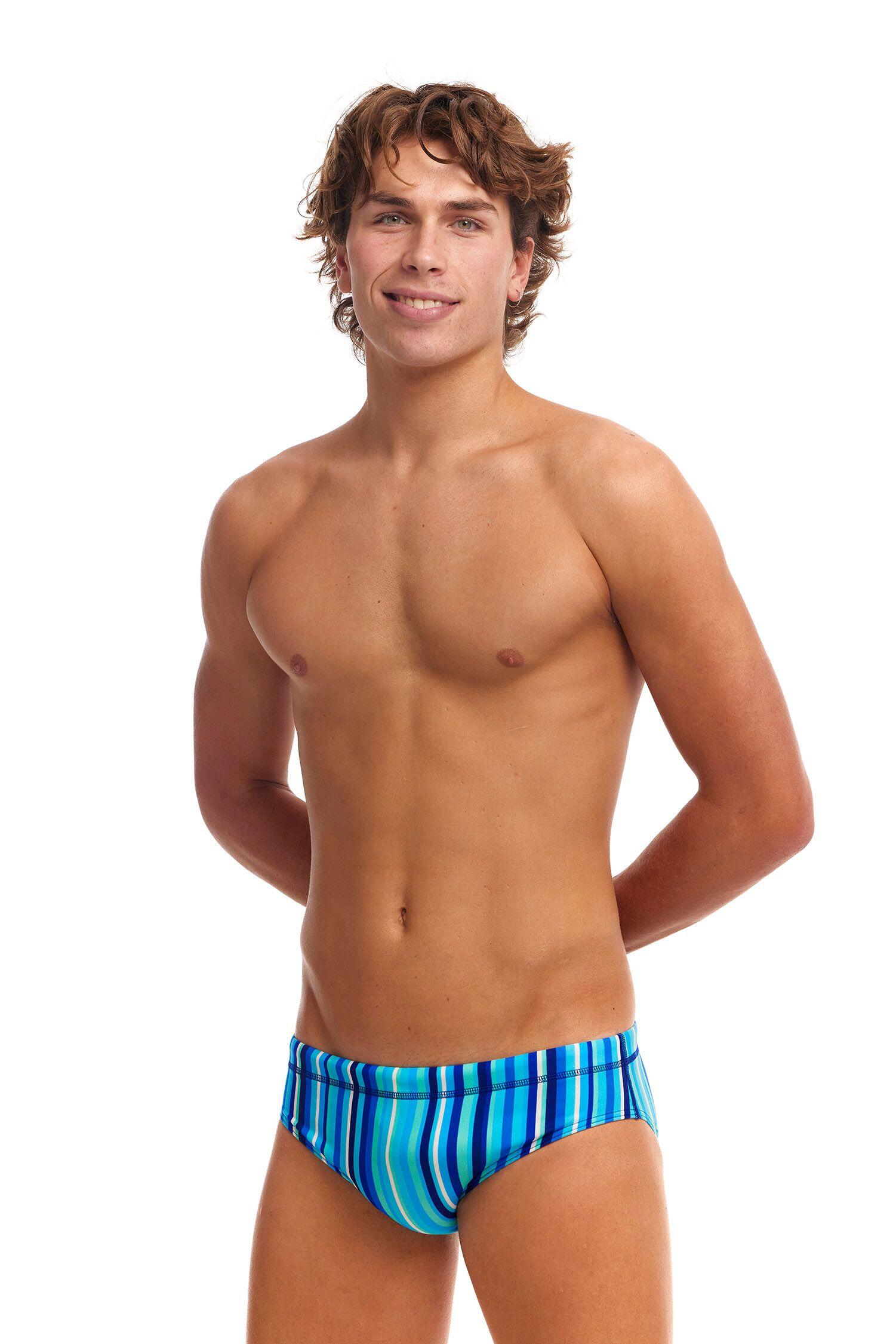 Kąpielówki slipki męskie Funky Trunks Lane Lines
