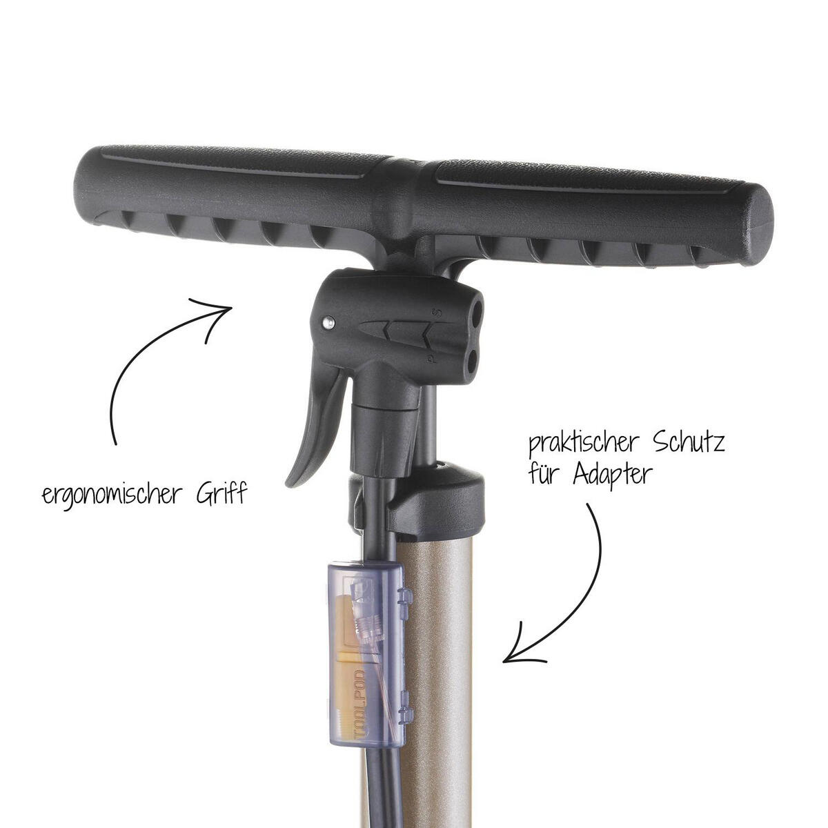 FISCHER Standpumpe Duokopf mit Manometer 2/6