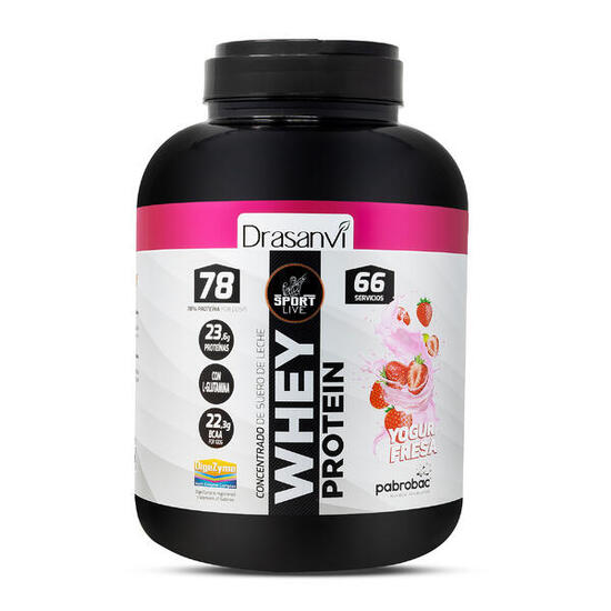 Whey Protein Concentrada Sport Live - Yogur Fresa - 2Kg - DRASANVI