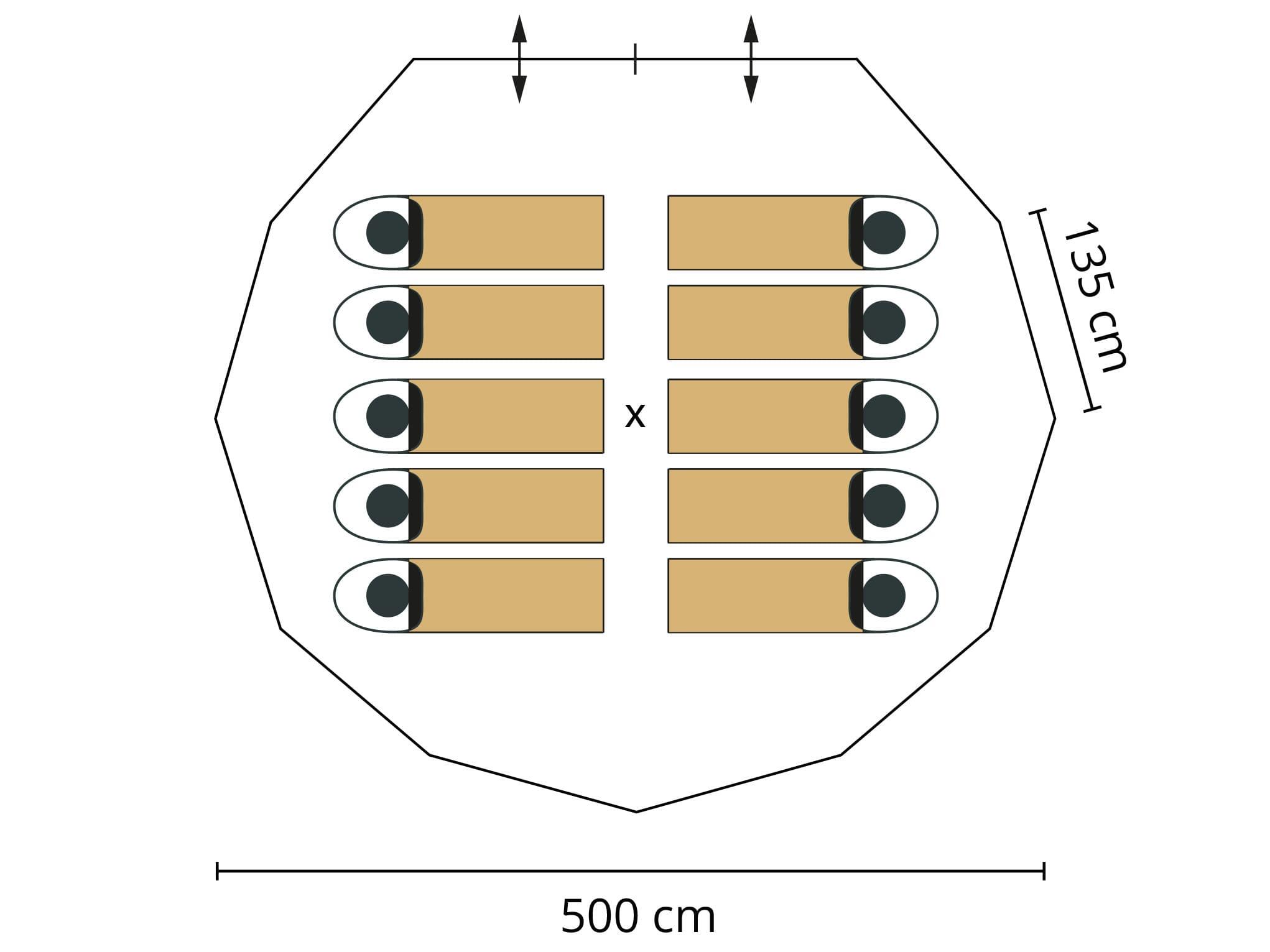 Tente de camping - Tipi Kuopio 500 Protect - 10 pers - Diamètre 5m - Sol cousu 7/7