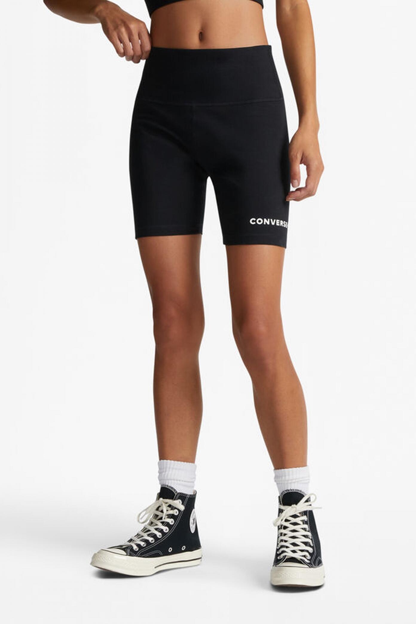 Calções de ciclismo Converse Wordmark para mulher Preto 5/5
