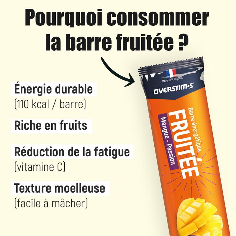 Barre énergétique Fruitée - Fruits rouges - 4x32 g