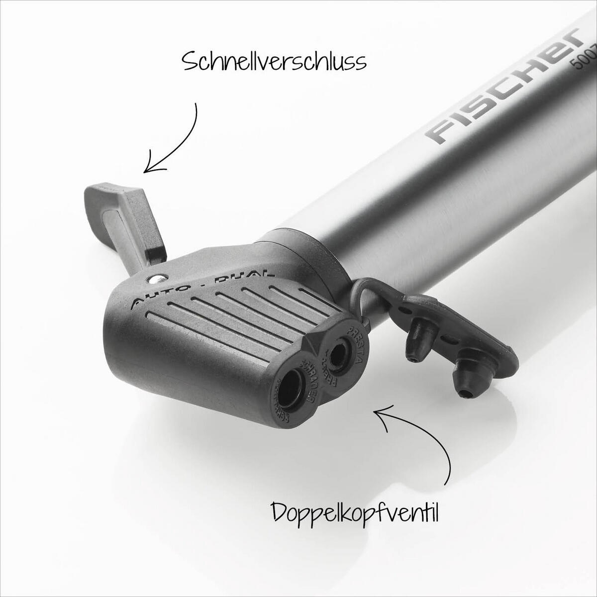 Mini pompe à air avec kit de réparation pneu intégré Fischer 3/7