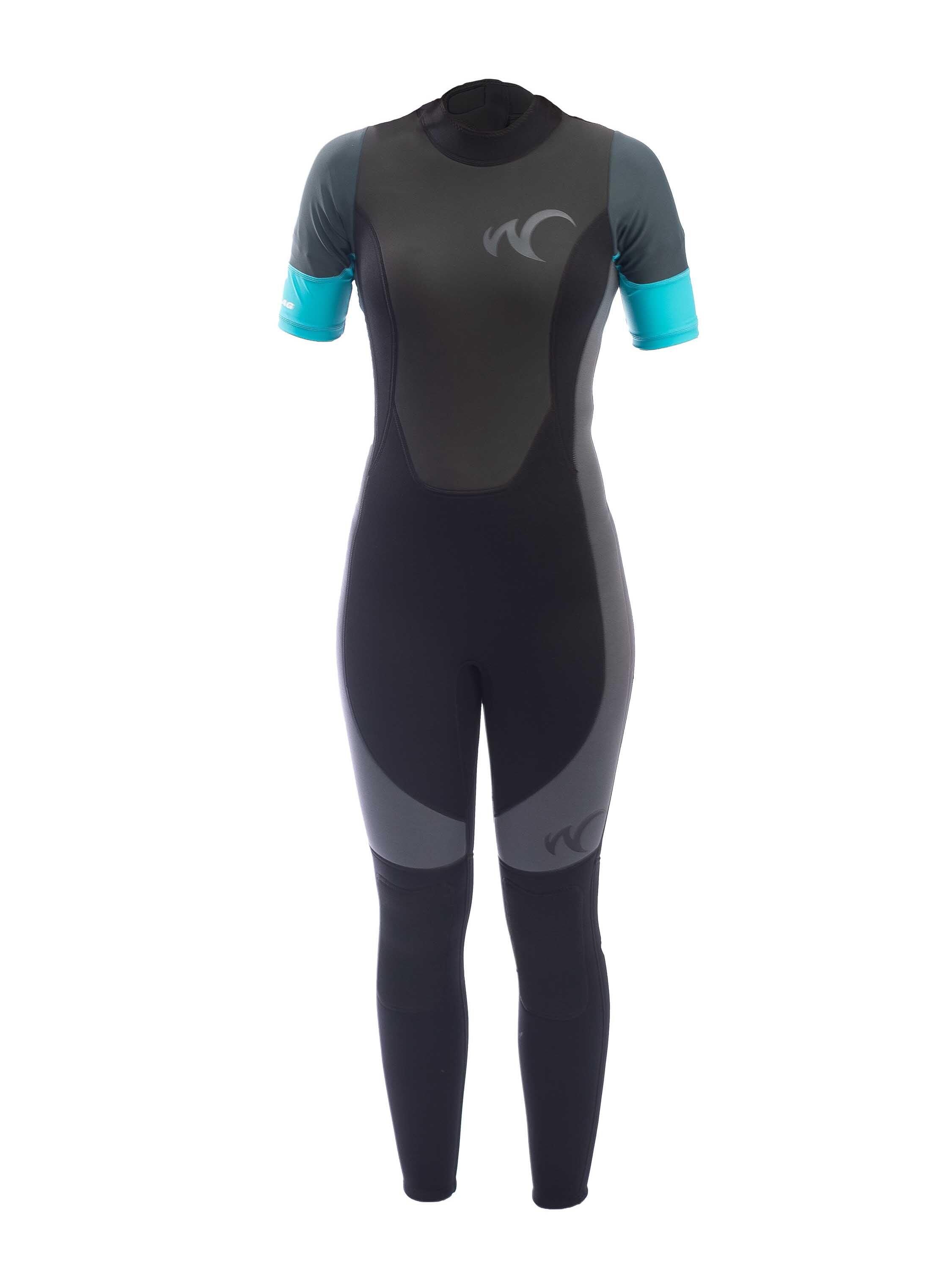 Damski wetsuit sup surf Watrflag Sydney czarny-turkus 2/6
