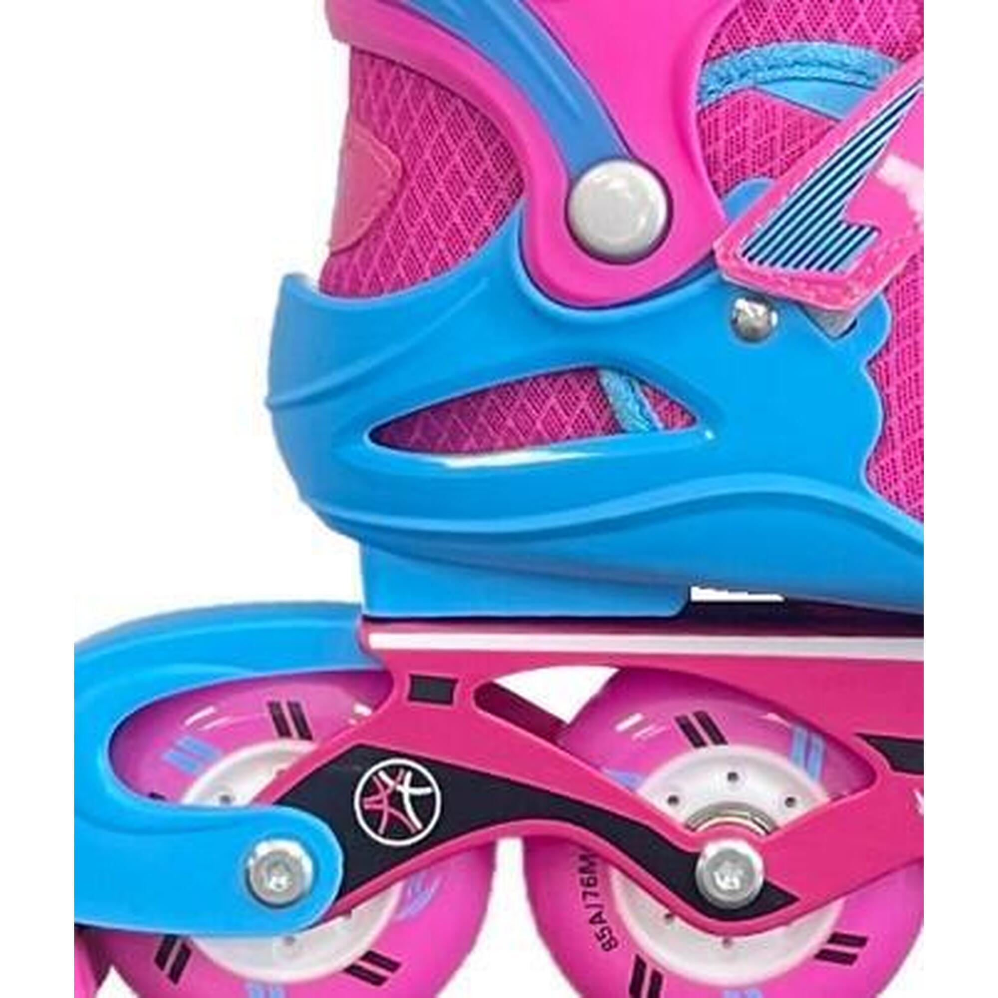 Patin en ligne extensible pour enfants, bleu, Rally