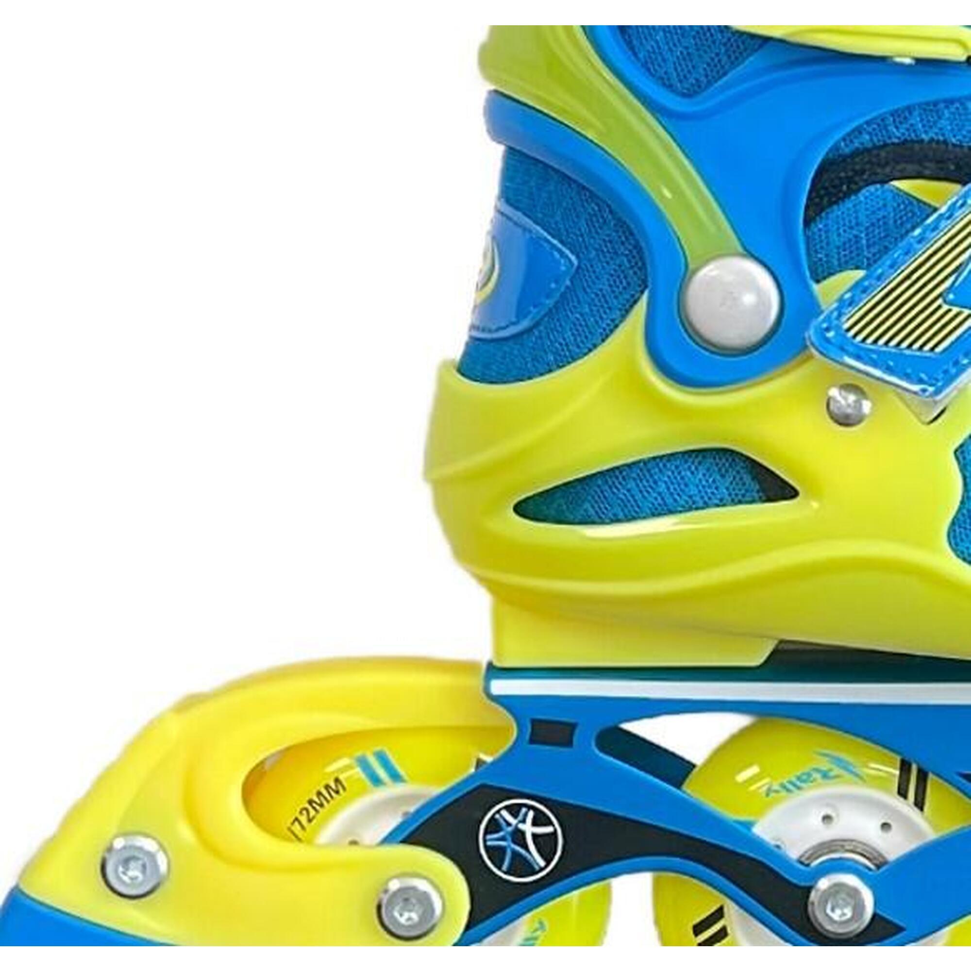 Verlengbare inline-skate voor kinderen, blauw, Rally