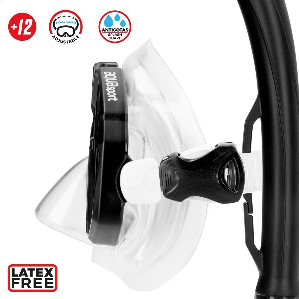 Aqua Sport Set occhiali subacquei per adulti con tubo e pinne Taglia 42,5-47 3/7
